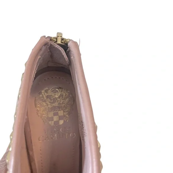 Blush/ rose studded Vince Camino booties